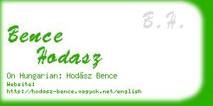 bence hodasz business card